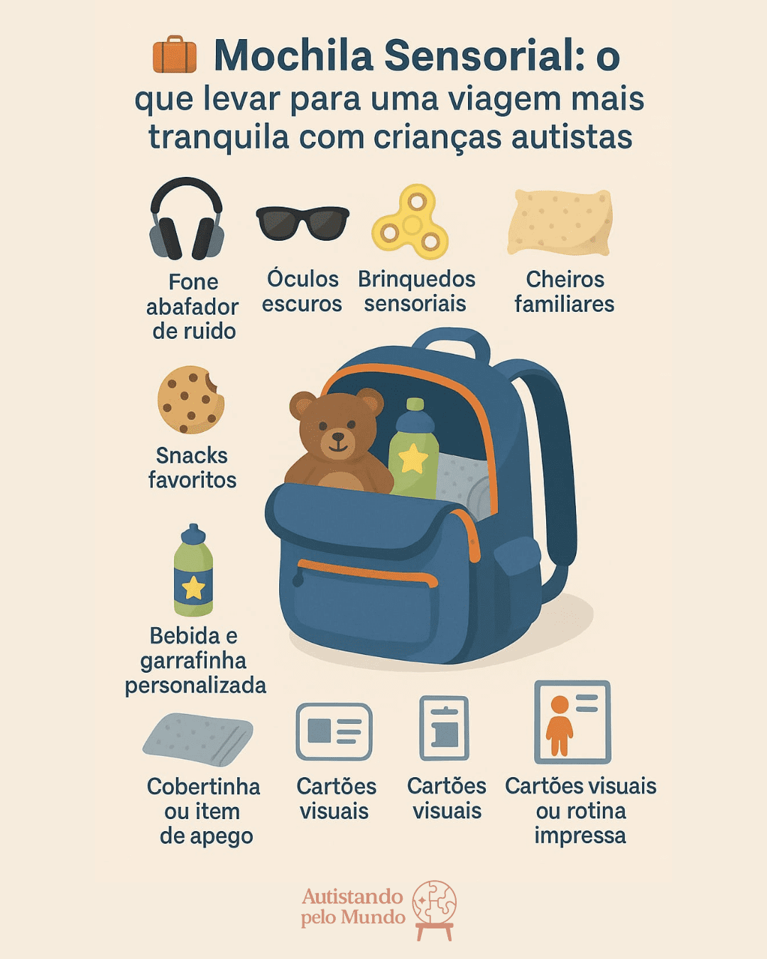 Jovem autista sorrindo ao lado da entrada colorida da Big Land, com aviso de 'Visita VIP confirmada' e texto anunciando live no dia 09/08.
