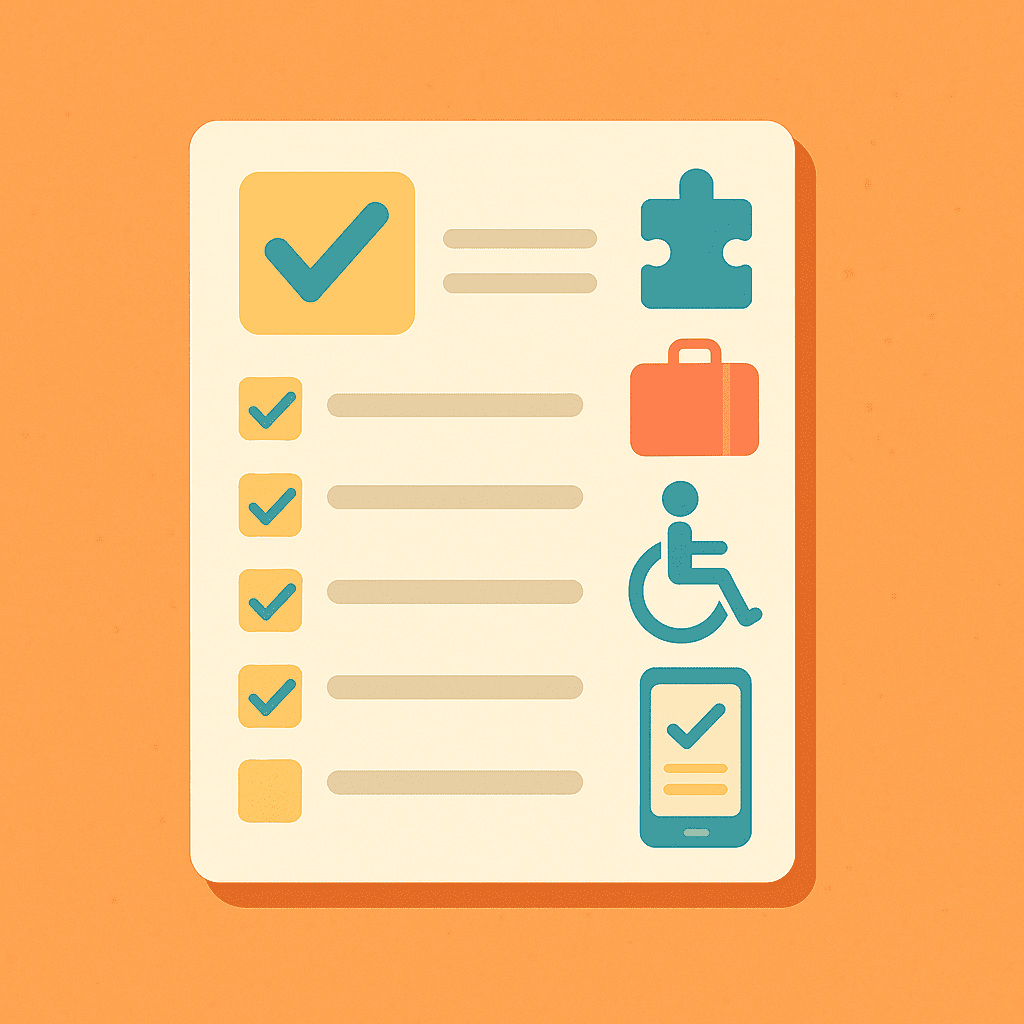 Capa representativa do checklist de viagem inclusiva