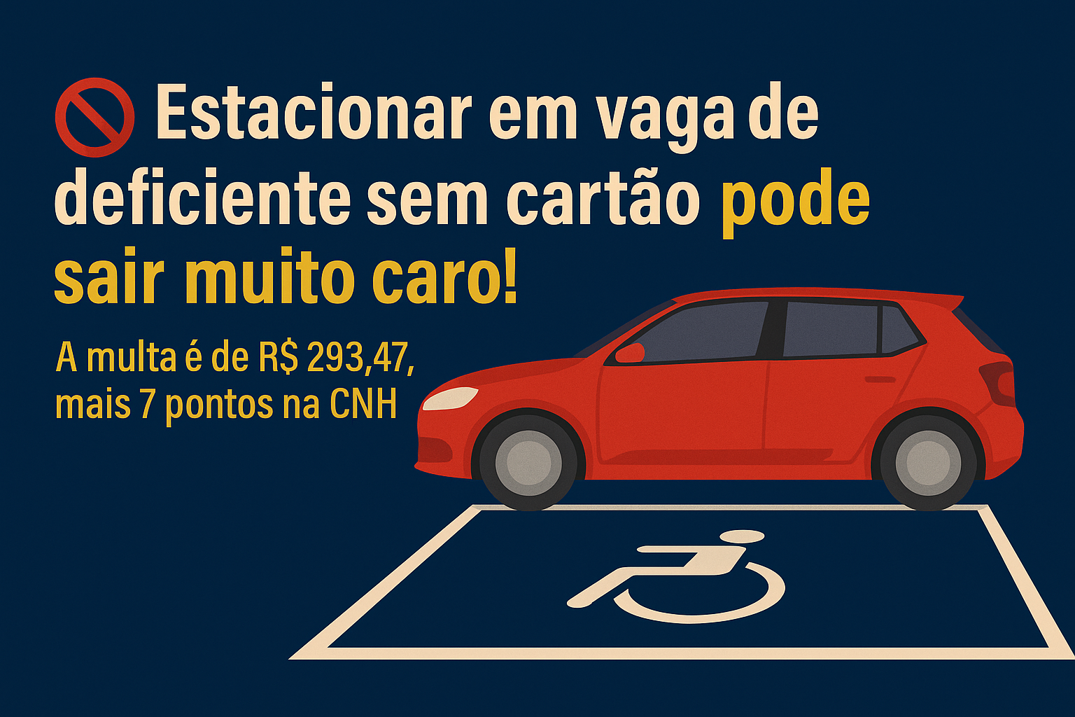 Estacionar em vaga de deficiente sem cartão: entenda a multa e a lei — Autistando pelo Mundo