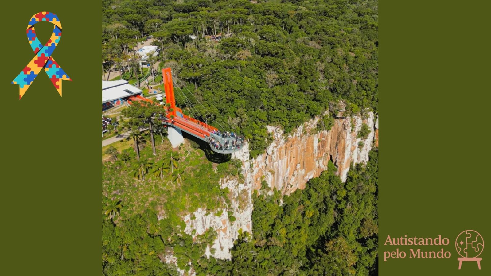 Skyglass Canela — avaliação de acessibilidade: corrimão contínuo, rampas, meia-entrada para autista e acompanhante.
